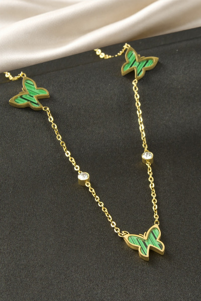 OSENSE Butterfly Steel Necklace