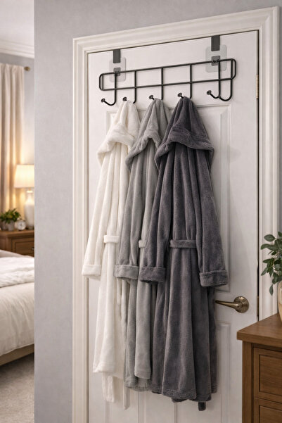 Arma House Yapışkanlı Kapı Arkası Askı – Delmeden Montaj Bornoz Askılığı Çok ...