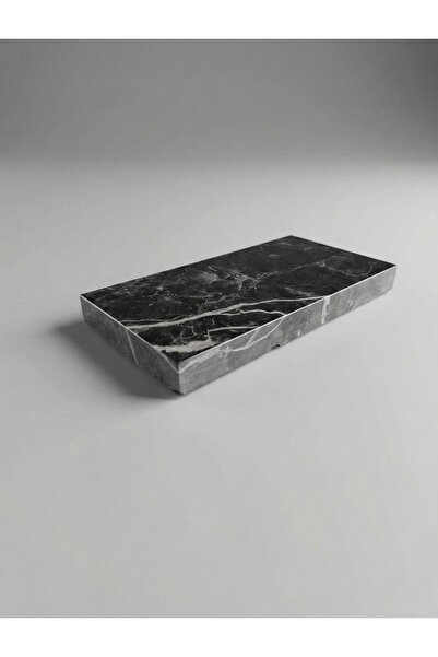 FARALYAHOME Natural Black Marble 20X10 cm Presentation Tray, Liquid Soap Disp...