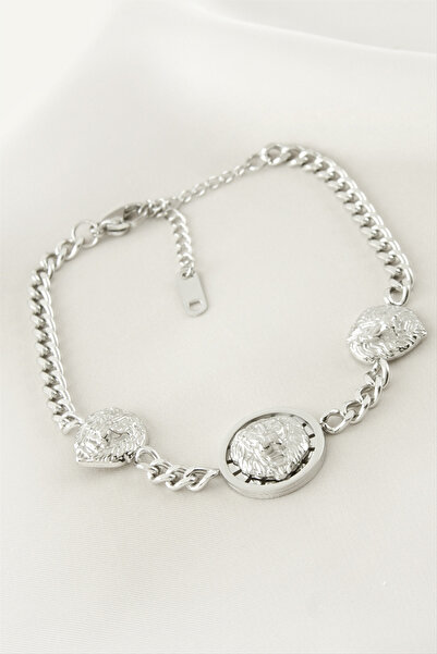 Bijuteri Net Lion Steel Bracelet