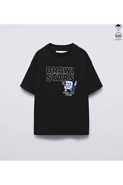 BRAWL STARS Μπλουζάκι BRAWLS STARS για αγόρια με στάμπα, κοντομάνικο, 100% βα...