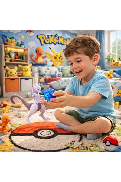 Cici Oyuncak Pokemon Battle Aksiyon Figürler Mewtu Mewtwo 11.5 cm Jazwares Or...