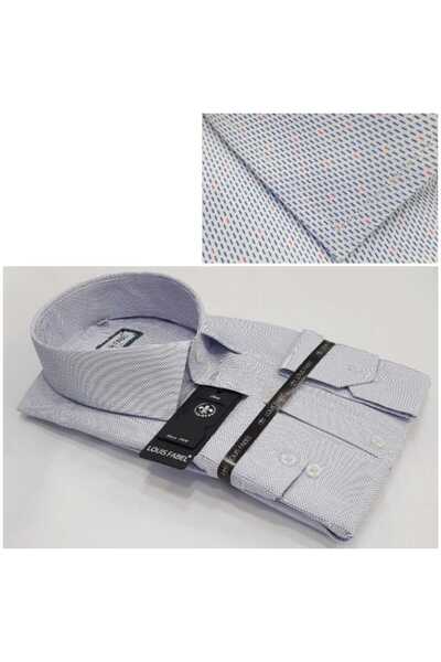 Louis Fabel Micro Patterned Long Sleeve Men's Shirt