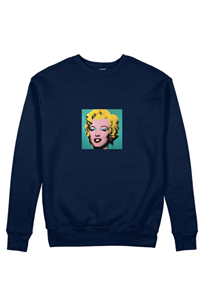 The Lucid Lab Andy Warhol / Marilyn Monroe Blue Sweatshirt - Navy Blue