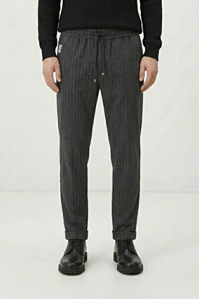 Giotelli Dark Gray Woven Fabric Regular Waist Standard Length Men's Trousers