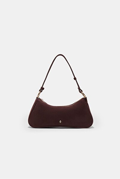 Stradivarius 100% leather moon crossbody bag