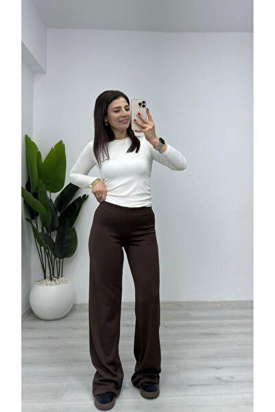 TUNAM BUTİK 1101 Modal Hiking Pants Brown