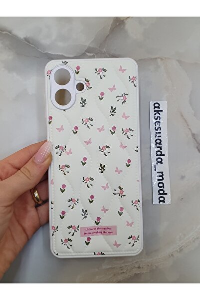 ZB Aksesuarda Moda Samsung Galaxy A07 Compatible Quilted Floral Patterned Puf...