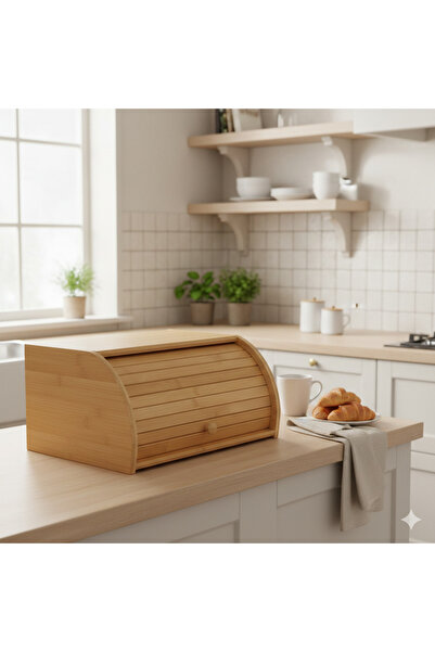 Sağlam Kapaklı bambu kare ekmeklik