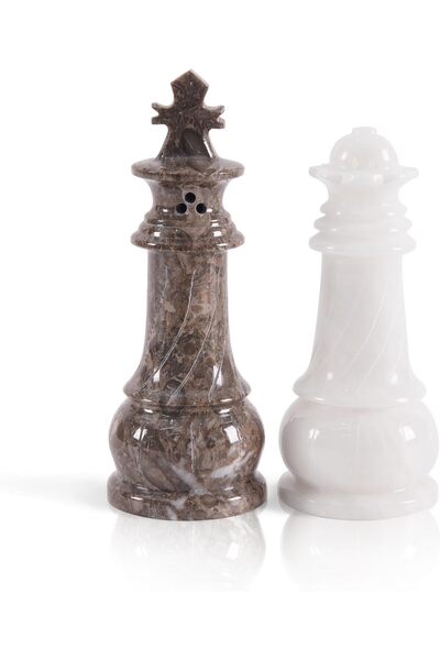 Radicaln Marble Oceanic & White Salt and Pepper Shaker Set, Luxury Kitchen Se...