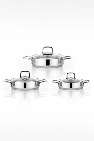 EZAHOME Elisa Stainless Steel Omelette Set 3 Pieces 16-18-20cm