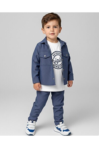 Ege Bebek Момчешки комплект от 3 части за сезон 2-3-4-5 години Елегантен праз...