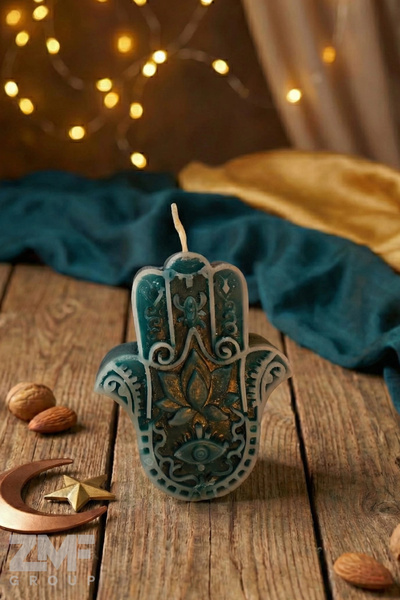 Cavelle Ramazan Serisi Fatma Ana Eli Tasarım Mum Sedir Ağacı Kokulu