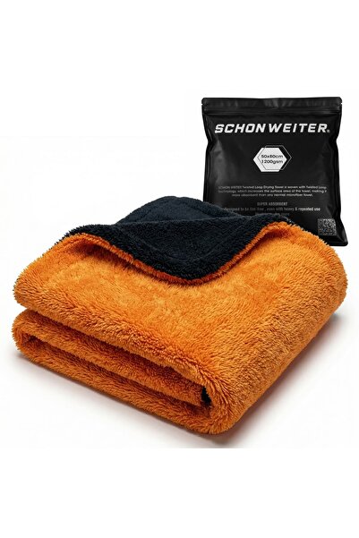 SCHON WEITER Extra Emici Premium Mikrofiber Twist Oto Kurulama Havlusu 1200 G...