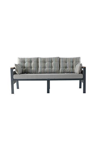 Tu Tienda ALÜMİNYUM ALAÇATI 3+1+1+MASA(70*120)+2PUF BAHÇE BALKON MUTFAK TAKIMI
