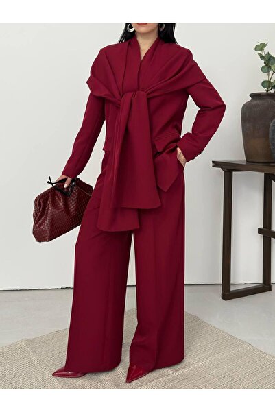 Ekim Store Shawl Detailed Design Jacket Trousers Double Blazer Suit