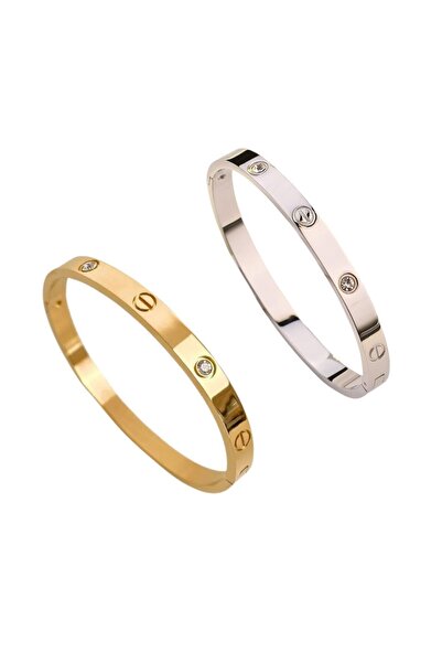 Pursehuit Bangle bracelet set with zirconia stones