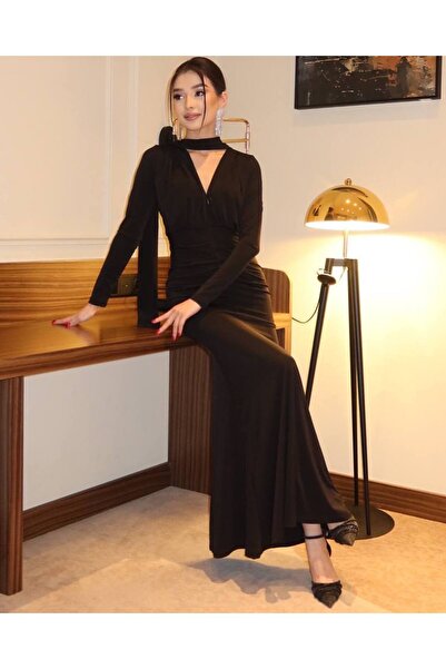 BOUQUET OF TULİP Beli Drapeli İp Detaylı Sandy Elbise