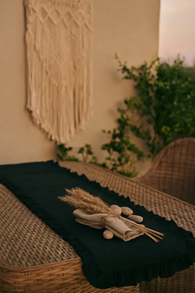 ACELEYOLLA مفرش طاولة مكشكش 40×120 سم – غطاء طاولة زخرفي أنيق
