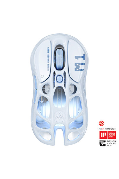 Gravastar Mercury M1 Pro RGB 26.000 DPI Optik Gaming Mouse, Kablosuz, Ice Blue