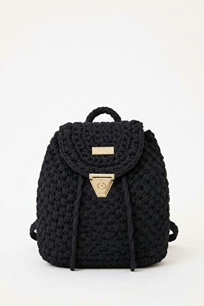 ALLGELSİN Χειροποίητο γυναικείο σακίδιο πλάτης, πλεκτό στο χέρι, από χτενισμέ...