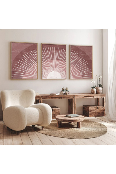 Dekorsiahome Σετ Τραπεζαρίας Κουζίνας Σαλονιού 3 τεμαχίων με Ξύλινο Πλαίσιο S...