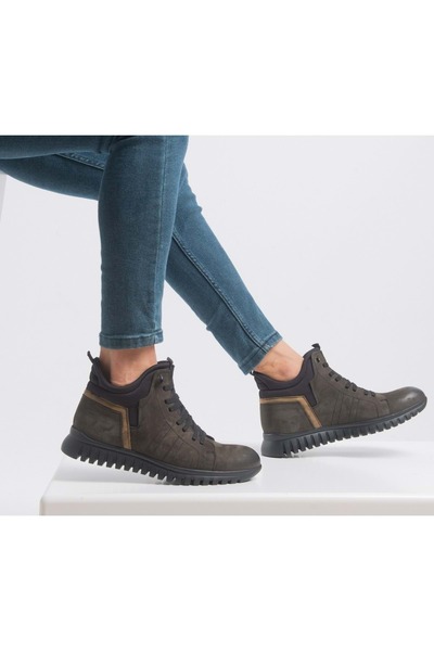 KOCAMANLAR James Franco 4683 100% Genuine Leather Men's Boots KHAKI