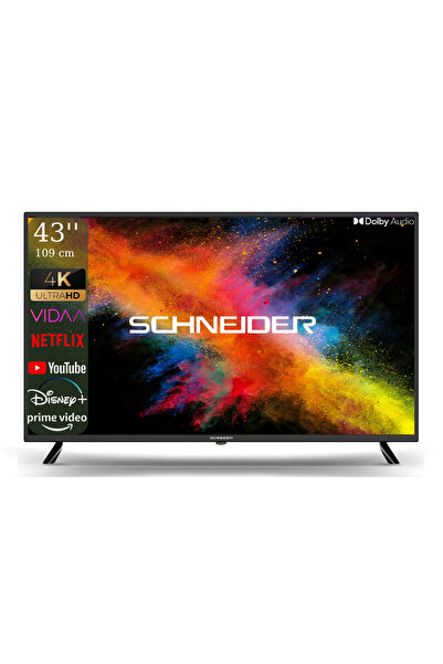 SCHNEIDER Ultra HD 4K 43SC690K Smart TV 109 cm, VIDAA OS System, Wi-Fi, Netfl...