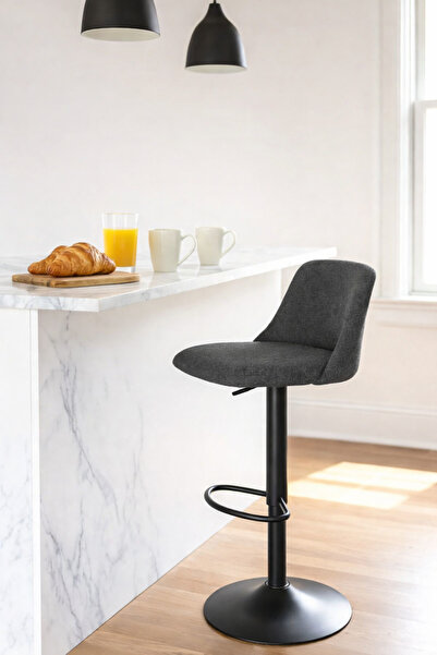 N.zone Adjustable bar stool with backrest and footrest - Modern bar stool