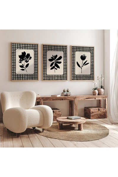 Dekorsiahome Σετ Τραπεζαρίας Κουζίνας Σαλονιού 3 τεμαχίων με Ξύλινο Πλαίσιο S...