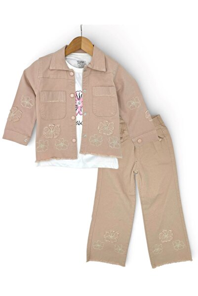 voyyo kids baby Pantaloni din in cu motive florale pentru fete cu vârste într...