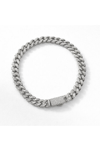 neslyaccessories سوار فضي مرصع بالأحجار الكريمة مقاس 5 ملم