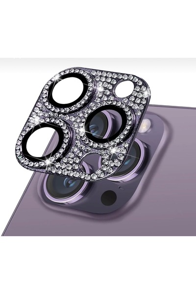 DÜNYA AKSESUAR 14 pro / 14 pro max uyumlu Diamond taş işlemeli tam kaplayan m...