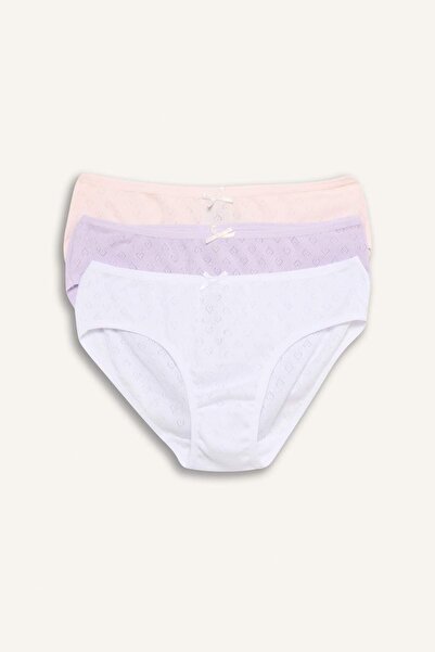 DeFacto Heart Patterned 3-Piece Slip Panties for Girls G8512A826Sp