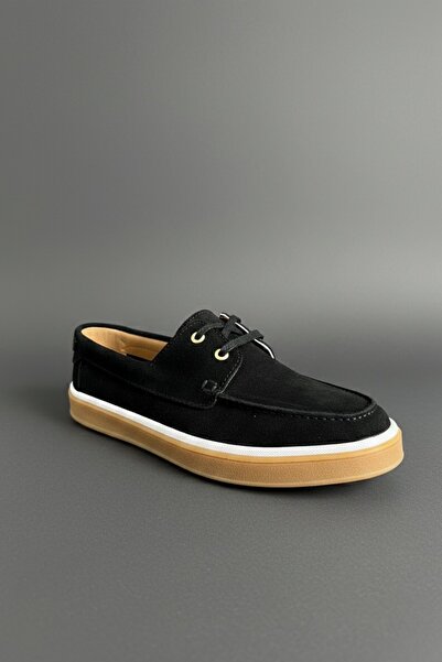 MUGGO CRAFT Γνήσια Ανδρικά Παπούτσια Loafer με Κορδόνια από Δέρμα Σουέντ