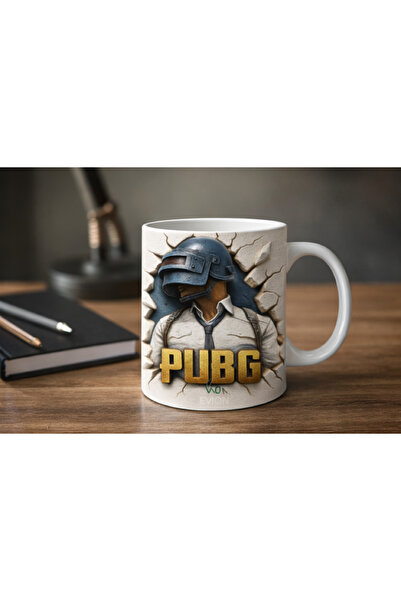 Evion Pubg Themed 3D Effect Mug 330 ml |   Gamer Game Design Trophy
