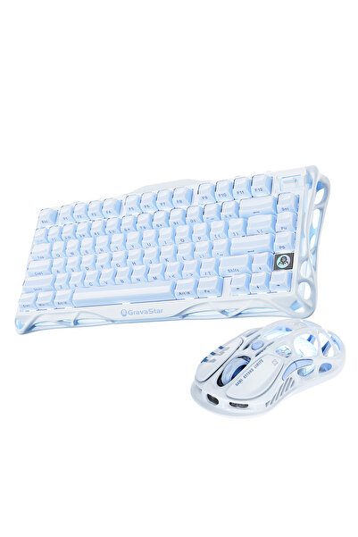 Gravastar Mercury K1+M1 Pro Kablosuz Rgb Işıklı Mekanik Q Gaming Klavye ve Op...