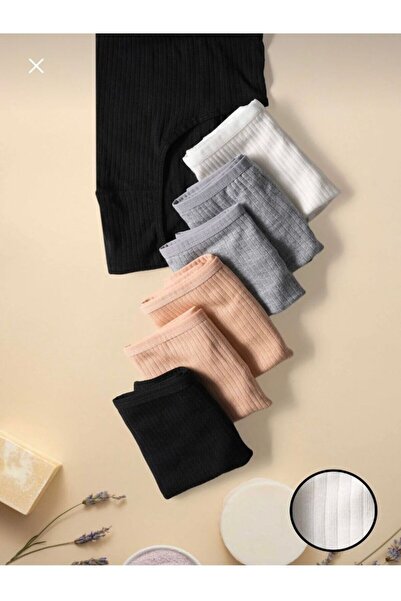 KÜBRAGEZİCİBUTİK Women's 7-Piece Terry Cotton Underwear Panties