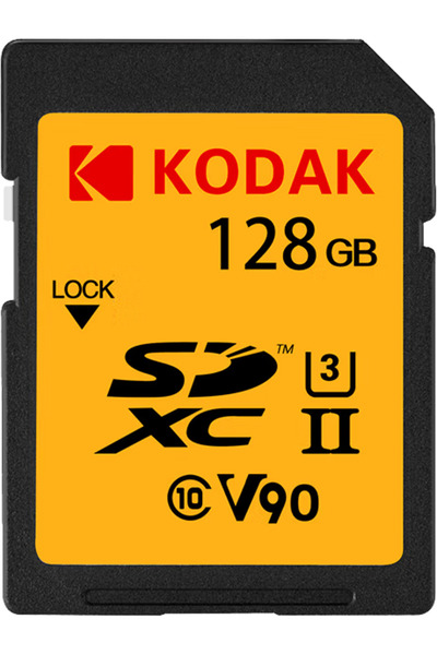 Kodak 128GB UHS-II U3 V90 SD Hafıza Kartı (280MB/s - 240MB/s)