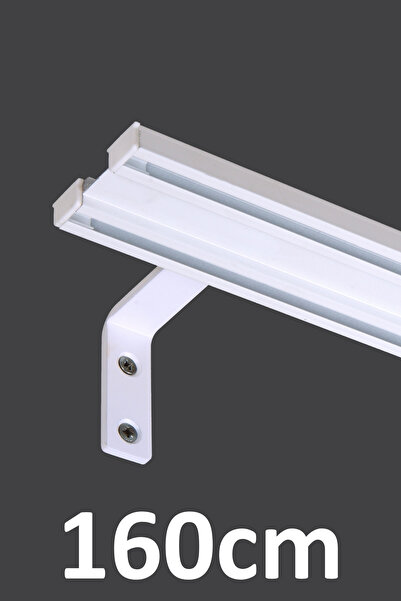 İzen Beyaz 160cm İki Kanallı Metal Rustik (53mm) L Duvar Montaj Ayaklı (19mm)...