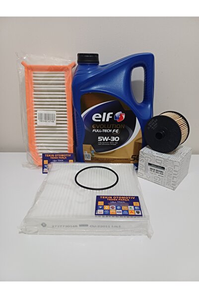 OEM Logan-sandero 0.9 TCE benzinli filtre bakım seti+5w30 5lt fulltech motor yağ