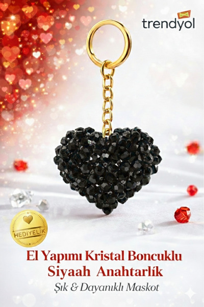 MMSGHOMEDECOR Χειροποίητο Κρύσταλλο Με χάντρες Μαύρο Μπρελόκ |   Κομψή & Ανθε...