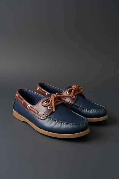 MUGGO حذاء جينوفا كاجوال للرجال مصنوع من الجلد الطبيعي برباط