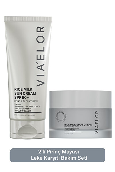 Via Elor Rice Yeast Care Set for Blemish Appearance (Care Cream + Sunscreen) ...