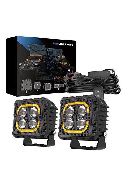 DEKOHOP Off Road 3 inç Led Aydınlatma Kaput Üstü Led Tampon Gündüz Led Ve Sis...