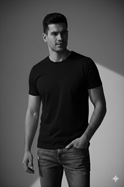 PİNUPTEX 100% Cotton Short Sleeve 0-Neck T-Shirt / Undershirt