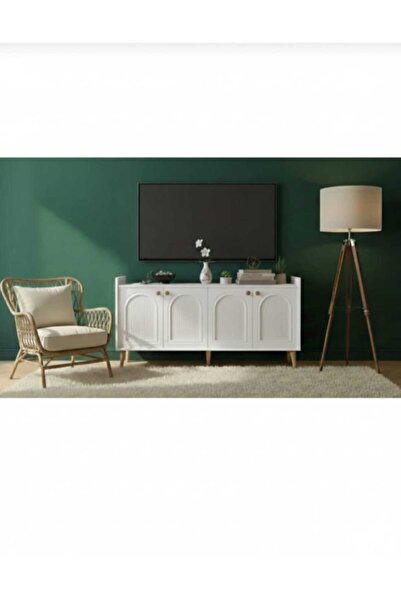 FUHO Lidya Tv Sehbası, Mdf Kapak Beyaz