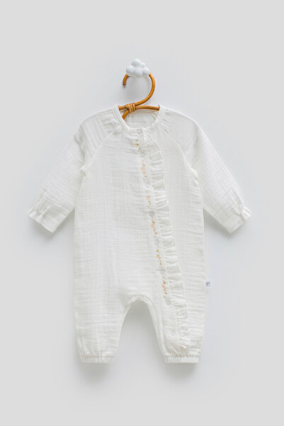 Caramell Marin Muslin Jumpsuit Girls Ecru