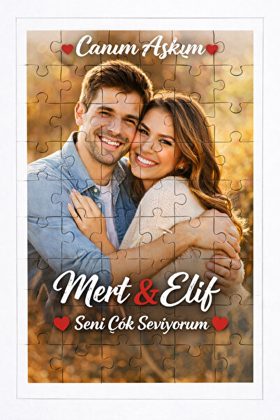 Hitit Socks Kişiye Özel Tasarımlı MDF 35 Parça Premium Kalite Puzzle 21x30 Cm