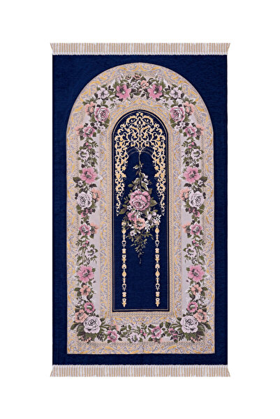 Bursa İpek Синій міхраб з рельєфним візерунком, спеціальне ткане килимок для ...